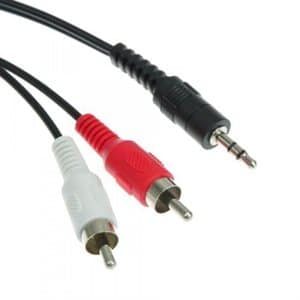 102057 –12 feet  1/8" Stereo Male to 2 RCA Cable