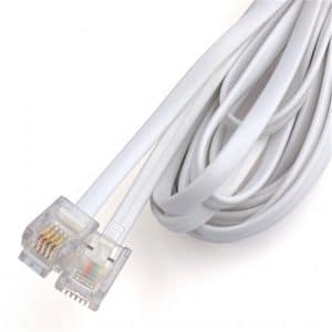 Château 541-25/BK – 25′ White Phone Jack connecting Cord