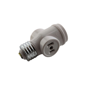 Bulb socket adapter E26 to 2 sockets 120v female
