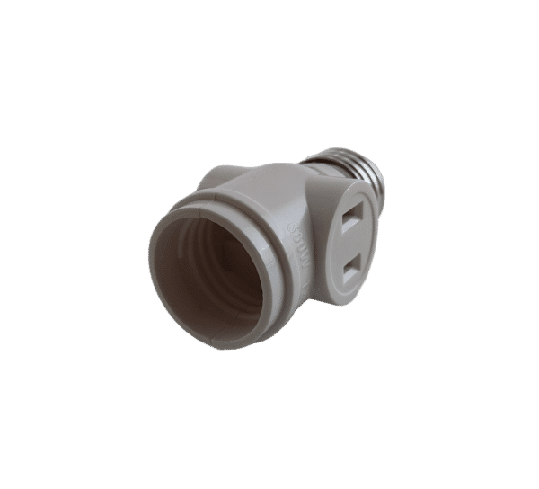 Bulb socket adapter E26 to 2 sockets 120v female