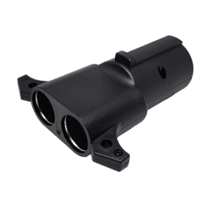 Adaptateur remorque 7 broches vers 2 prises allume-cigare 12 V – double sortie pour alimenter facilement vos accessoires 12 V.