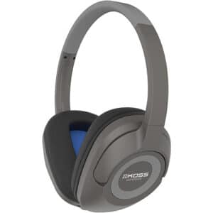 Koss BT539iK wireless over-ear Bluetooth headphones with built-in microphone, volume control, foldable design, and rechargeable battery offering up to 12 hours of playtime.