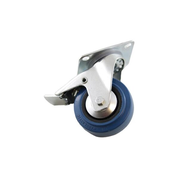 Roulette 4" pivotante avec frein bleue – CA-7074449