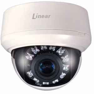 Découvrez la caméra dôme intérieure Linear LV-D4HRDIW-212 avec 700 TVL, Smart IR, WDR numérique et contrôle par joystick OSD pour une surveillance optimale.