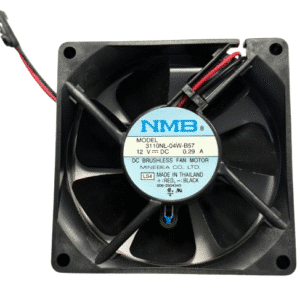 Ventilateur 12VDC NMB 3110NL-04W-B57 80x80x25mm, 0.29A, 3 broches, fiable et silencieux pour le refroidissement électronique et informatique.