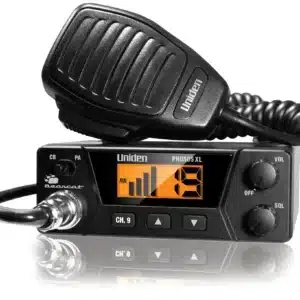 Découvrez la radio CB Uniden PRO505XL à 40 canaux, avec écran LCD rétroéclairé, fonction PA, contrôle du squelch et prise pour haut-parleur externe. Idéale pour une utilisation en intérieur comme en extérieur.