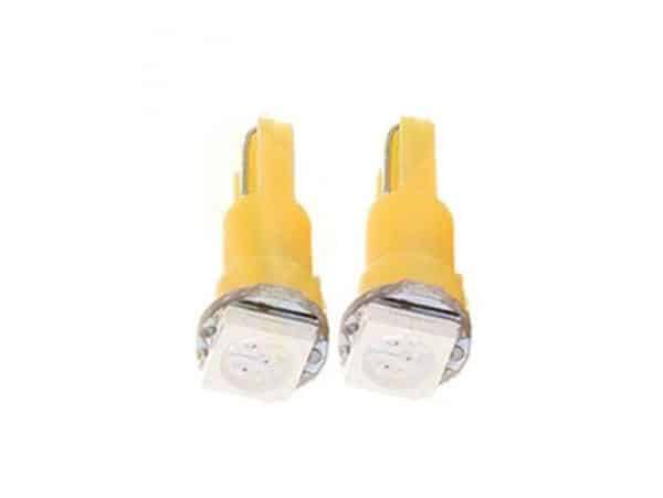 Pack of 2 Yellow T5 mini Wedge LED