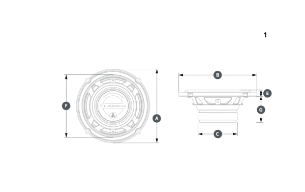 Système de haut-parleurs 6-1/2" à 2 voies – JL Audio C1-650 -3