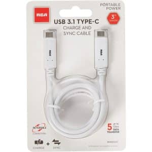 RCA AH832G1Z – 3' USB-C 3.1 Cable Male to Male