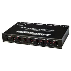 Audio Drift DEQ-500 – 4-Band Graphic Equalizer with Subwoofer Output