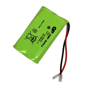 Batterie rechargeable AA x2 pour téléphone sans fil, 2.4V 1500mAh Ni-MH, remplacement universel, idéale pour téléphones résidentiels sans fil.