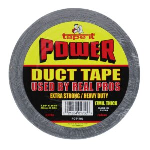 Ruban adhésif noir ultra résistant / haute résistance (duct tape) Tape‑It Power – adhésif puissant pour réparations, renforts et fixation sur toutes surfaces.