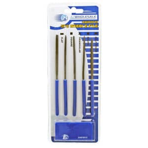 Jeu de limes aiguilles 5 pièces – limes fines pour travaux de précision, finition et ébavurage sur métal, plastique et bois.