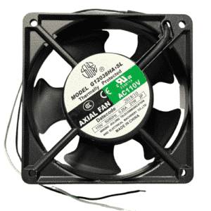 Ventilateur axial G12038HA1SL 110VAC, 0.25A, 21W, 120x120x38mm – puissant et durable pour le refroidissement industriel et électronique.