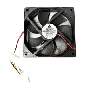 Ventilateur 12VDC GDT12025S12B 120x120x25mm, 0.12A, avec connecteur Molex, idéal pour le refroidissement électronique et informatique.