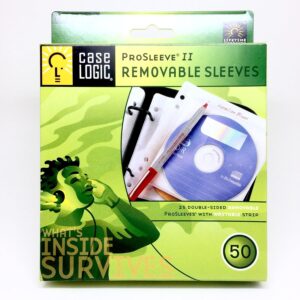 Les pochettes ProSleeve II PFRW50 permettent de stocker et protéger jusqu'à 50 disques. Dotées d'une bande inscriptible et compatibles avec les classeurs universels.