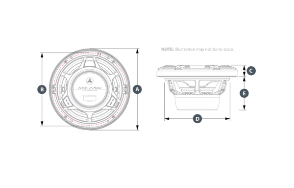 Paire de haut-parleurs coaxiaux marins 7.7" – JL Audio M3-770X-S-GM -2