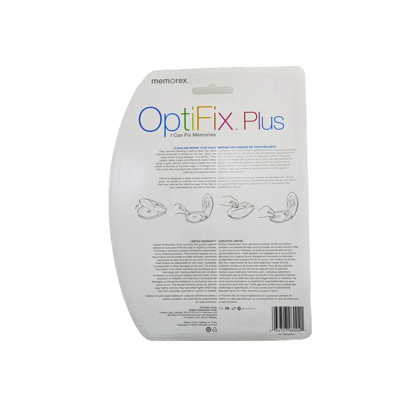OPTIFIX PLUS Réparateur et Nettoyeur de DVD/CD - Add-Tronique