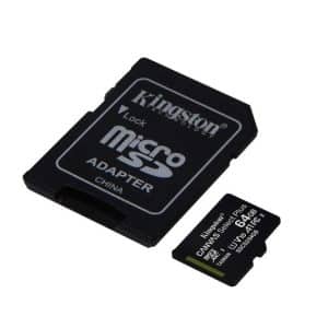 Carte microSD 64GB – Kingston SDCS2/64GBCR