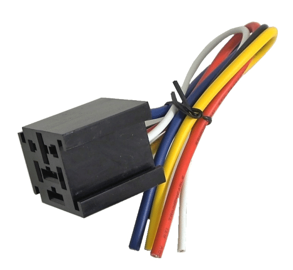 12V 80A 5 Contact Relay Base with Wires
