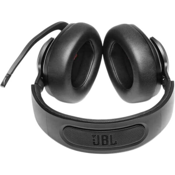 Discover the JBL Quantum 400 USB gaming headset with surround sound, noise-canceling microphone and optimal comfort for an immersive gaming experience on all platforms.