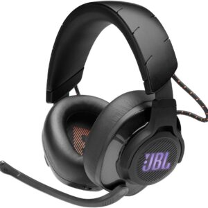 Gaming headset, JBL Quantum 600, wireless, 2.4 GHz, immersive sound, multi-platform compatibility, PC, Mac, PlayStation, Nintendo Switch, directional microphone, noise cancellation, long-lasting comfort, surround sound, long battery life