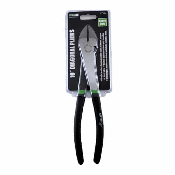 10” Grip diagonal pliers 57396: cut brass, copper or steel wires efficiently. Comfortable handles, forged and heat-treated steel. Ideal for fencing and DIY.