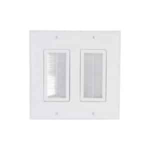 Double Brush Wall Plate