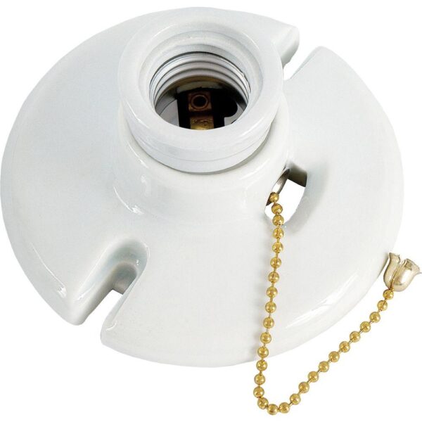 GE 18303 – Porcelain Lamp Holder with Chain