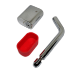 Goupille de sécurité chromée pour récepteur classe 1 et 2, protection anti-vol fiable pour boule d’attelage, facile à utiliser et durable.