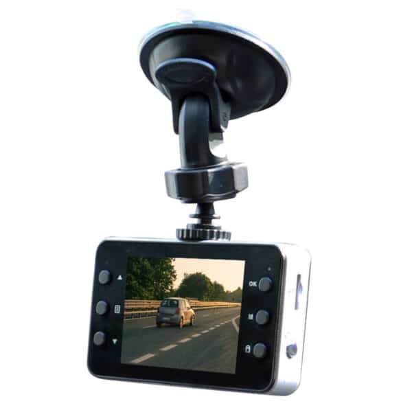 Armor ALL™ HD Dashboard Camera with 2.4-inch LCD screen, supports SD cards up to 32GB, IR night vision, and flexible recording options for enhanced road safety.