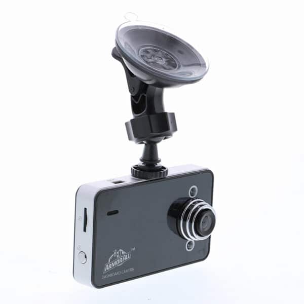 Armor ALL™ HD Dashboard Camera with 2.4-inch LCD screen, supports SD cards up to 32GB, IR night vision, and flexible recording options for enhanced road safety.