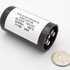 NTE Electronics MSC125V36 – 125 VAC 36-43MFD Capacitor