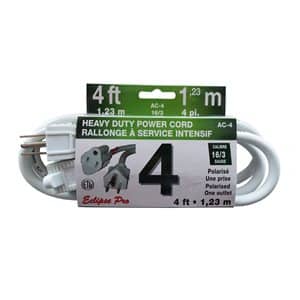 ECLIPSE PRO AC-4 – 4' 3/16 AWG Heavy Duty Extension Cord