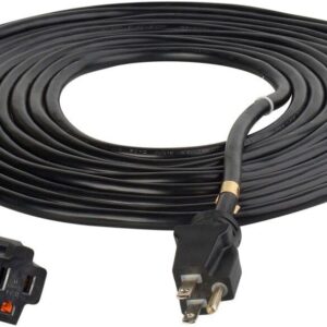 Cordon d'extension A/V extérieur PRO POWER de 50 pieds, 12 AWG, certifié UL, idéal pour événements et utilisations professionnelles. Robuste et durable.