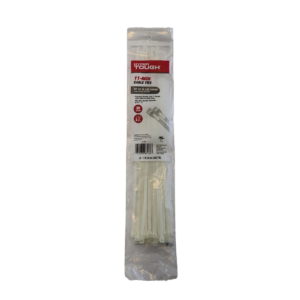 11-Inch White Tie Wrap - Pack of 20: Reliable and versatile fastening for light-duty applications.