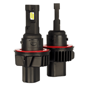 Kit de phares DEL Eurovision VXLEDH13 H13 / 9008 6000 lumens 6000K sans ventilateur avec dissipateur en aluminium, installation plug-and-play pour voiture et camion.
