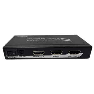 Diviseur HDMI 1×2 4K@60Hz Full 3D – 2PET0102, partage HDMI vers deux écrans, support UHD 4K, rétrocompatible HDMI 1080p/720p, plug-and-play.