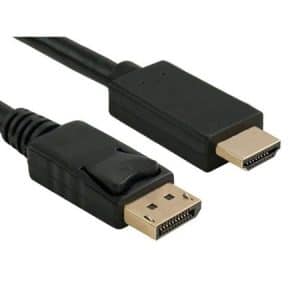Câble displayport mâle à HDMI mâle 6′ noir – CAB-DP-HDMI-6FT-BK