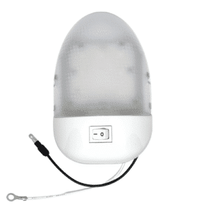 Lumière DEL VR 12 V modèle RVILL33P blanche avec interrupteur ON/OFF, idéale pour roulottes, bateaux et véhicules récréatifs.