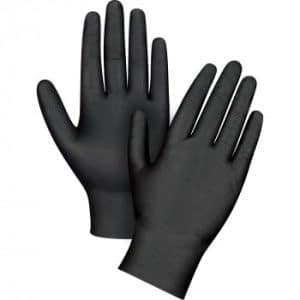 Boîte de 50 gants moyen de nitrile noir – Toolway 105548