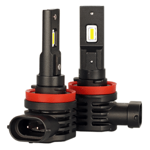 Kit de phares DEL Eurovision VXLEDH8 H8 6000 lumens 6000K sans ventilateur avec dissipateur en aluminium, installation plug-and-play pour voiture et camion.
