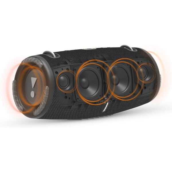 La JBL Xtreme 3 offre un son puissant JBL Original Pro, une autonomie de 15 heures et une conception étanche IP67. Parfaite pour toutes vos aventures, elle se connecte facilement via Bluetooth et intègre PartyBoost pour une expérience musicale immersive.