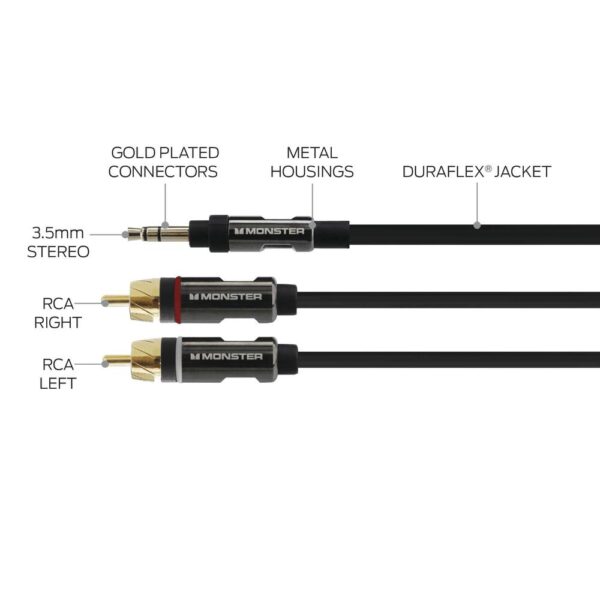 Câble Audio RCA Monster de 6 pieds vers 3,5 mm