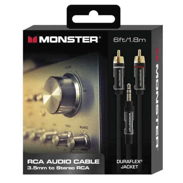 Câble Audio RCA Monster de 6 pieds vers 3,5 mm