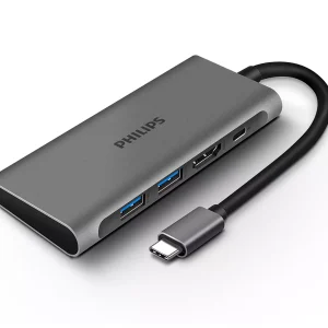USB Type C to USB 3.0 x 2 + HDMI + Type C charging adapter