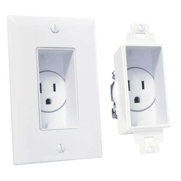 Decorative Recessed Power Outlet - Midlite 4641