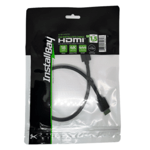 Câble HDMI 1.5 pied haute vitesse 18Gbps compatible 4K UHD HDR et 4:4:4 pour téléviseurs, gaming et cinéma maison.