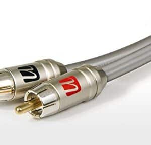 Câble audio RCA Ultralink Caliber de 4M, conçu pour une qualité audio supérieure, avec connecteurs plaqués or et cuivre pur pour une transmission précise et sans interférence.