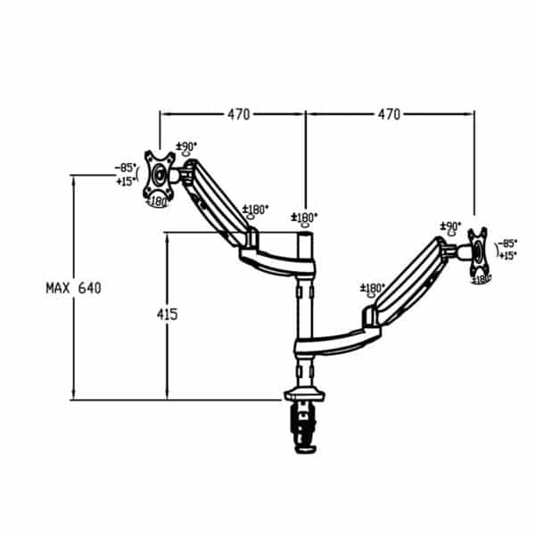 Découvrez le Loctek DLB504-2, un support de moniteur avec ressort à gaz, conçu pour un réglage facile et précis. Idéal pour écrans de 17'' à 27'', avec une capacité de charge de 2 à 9 kg et une plaque VESA à dégagement rapide.